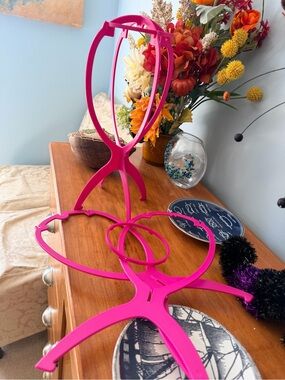 Hot Pink Decorative Headband and Hat Stand - Unbranded
